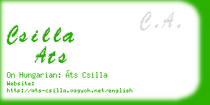 csilla ats business card