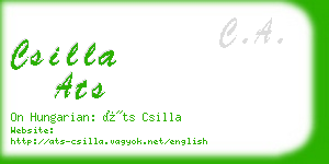 csilla ats business card